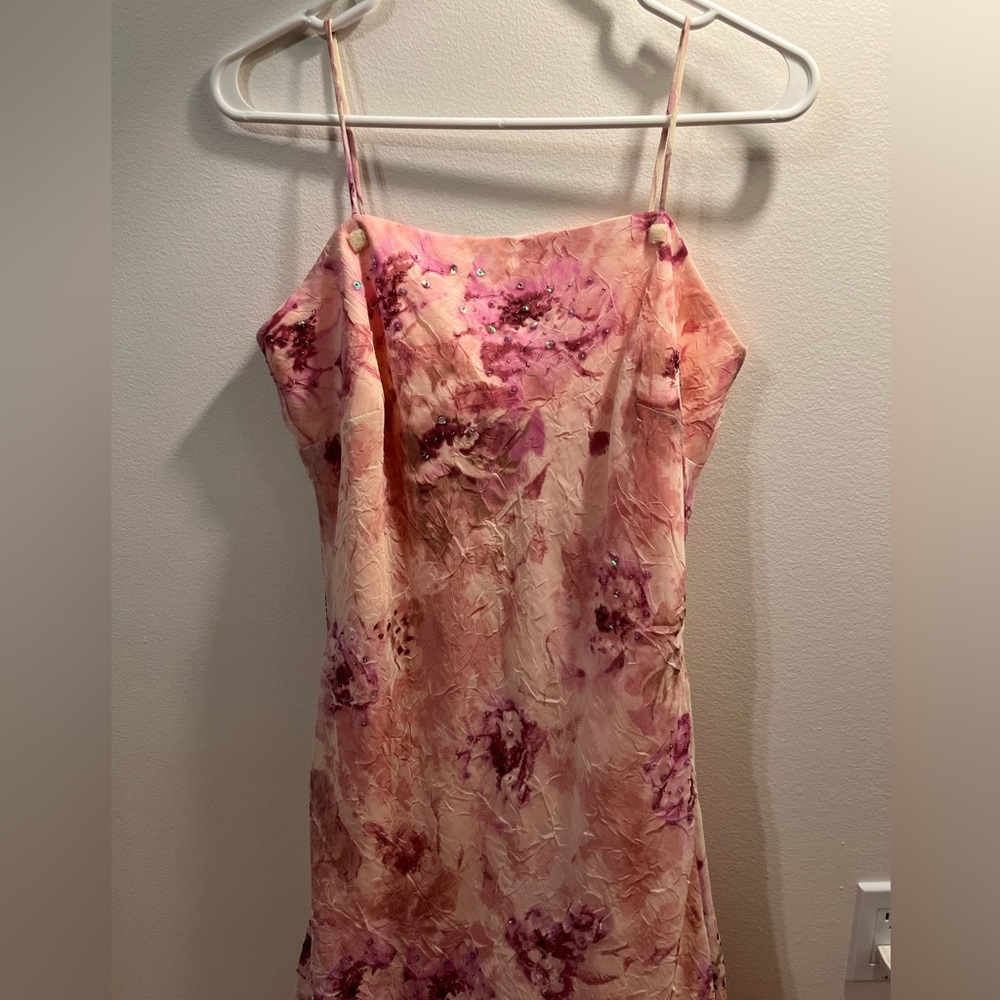 TALL GIRL Silk Floral Dress
